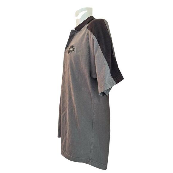 Harley Davidson Mens Medium Gray Polo Golf Shirt Gatto Tarentum Pennsylvania - Picture 3 of 7